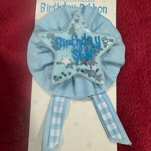 Blue Birthday Star Badge for Kids